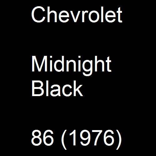 Chevrolet, Midnight Black, 86 (1976).